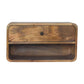 Solid Wood Large Floating Curve Open Slot Bedside Table