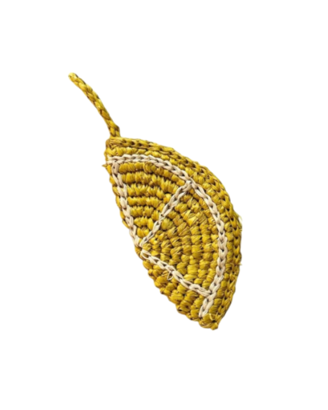 Lemon- Raffia Keyring
