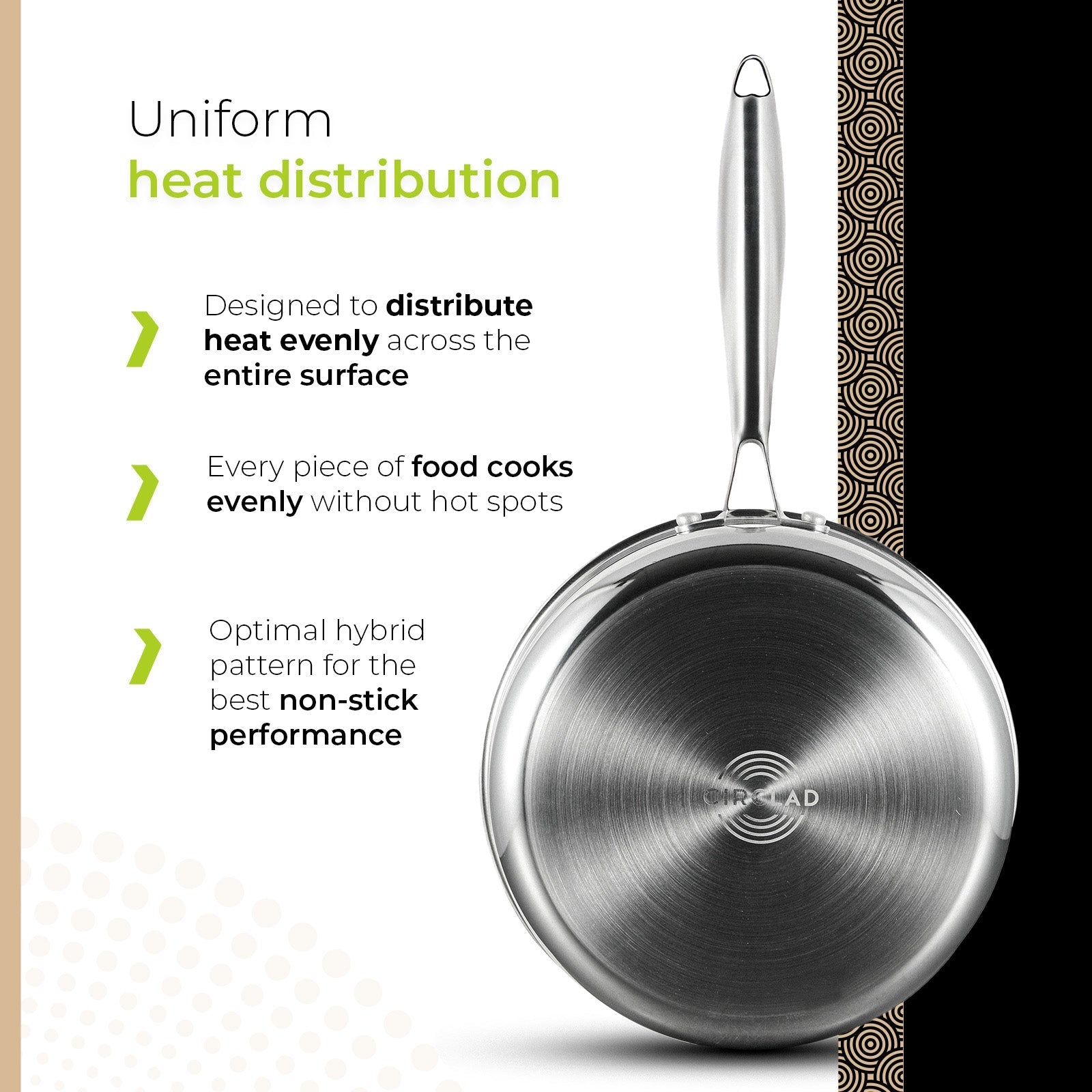 BE | LIVING CIRCLAD Series Sauté Pan with Lid 3 qt / 8.5"/ 24 cm