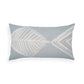 Oceanic elegance artisan print fish lumbar pillow cover