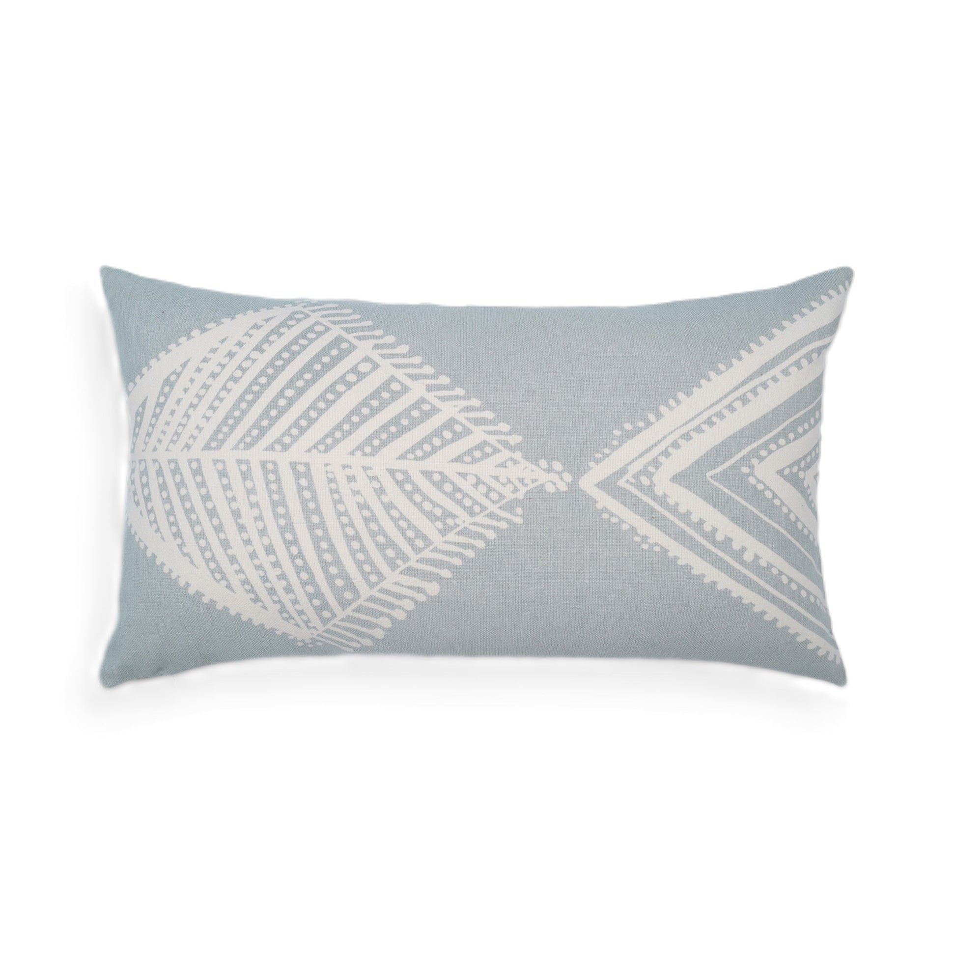 Oceanic elegance artisan print fish lumbar pillow cover