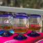 Cobalt Blue Rim Cognac Snifter Tequila Glasses - Set of 4