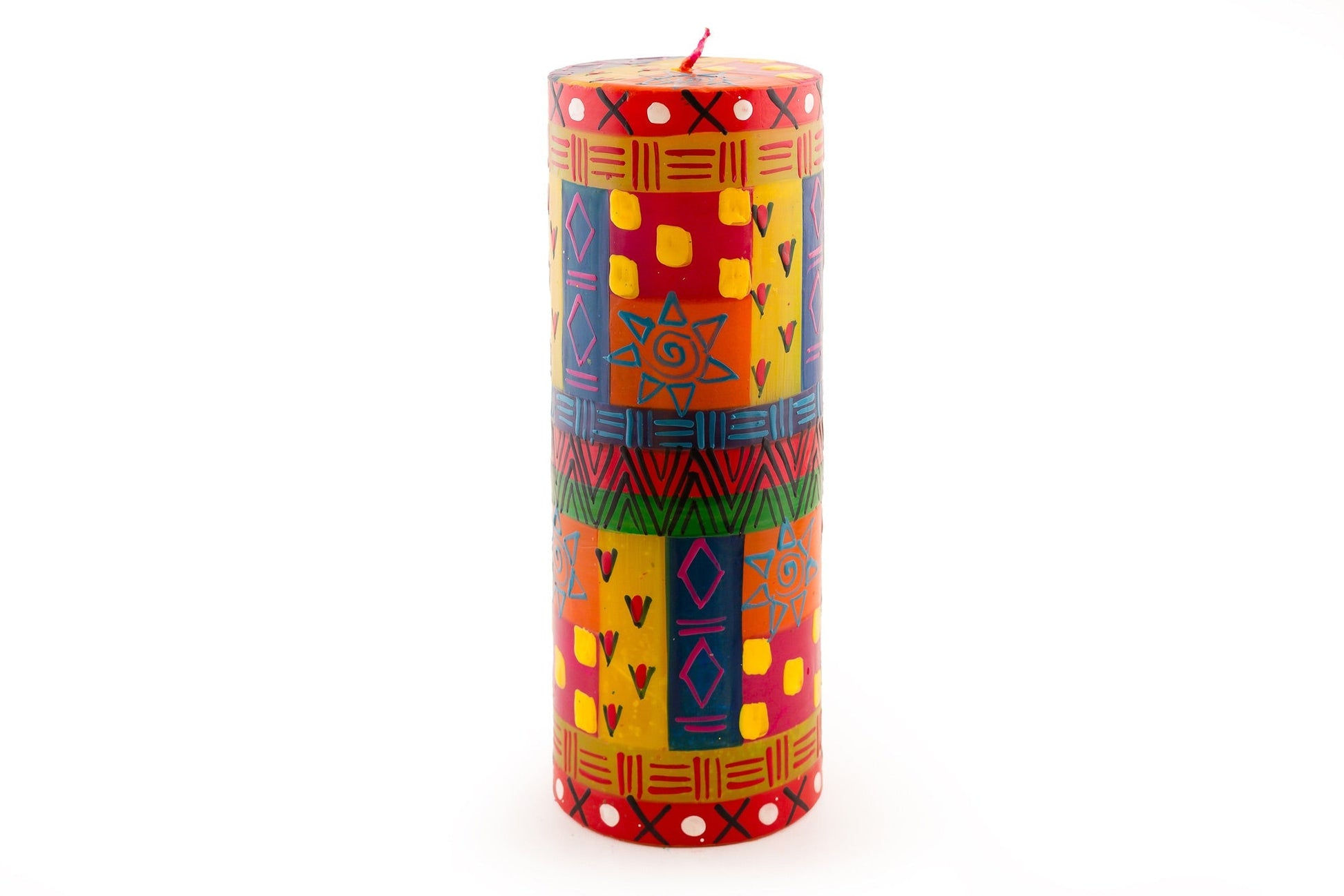 Multi Color Ethnic Painted Candles