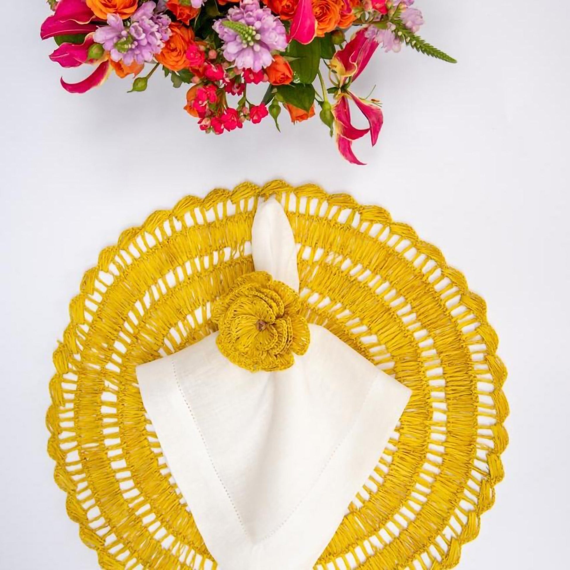 S/4 Buriti Flower Napkin Ring