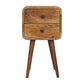 Solid Wood Mini Curved Nightstand