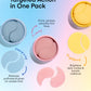 Terez & Honor Eye Patches Gift Set - 3-Pack (x 60 Pcs) Korean Hydrogel Eye Masks with Caffeine, Collagen & Vitamin C - For Puffy Eyes, Dark Circles, Fine Lines, Wrinkles & Bags, Travel Case Included