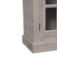 Solid Wood Stone Finish Cabinet with Glazed Doors