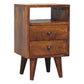 Solid Wood Mini Classic Chestnut Bedside Table
