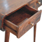 Solid Wood California Walnut Curved Hallway Table