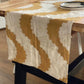 Hand-Printed Table Runner | Organic Cotton Linen - Golden Rays