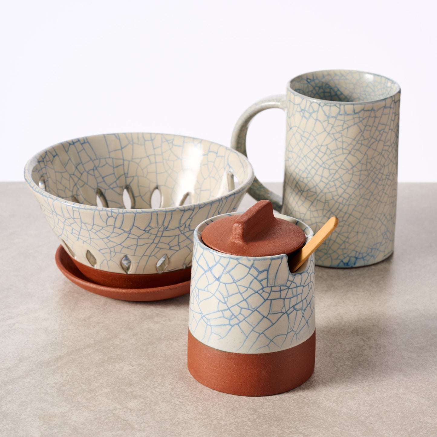 Ciya Blue Crackle Berry Bowl