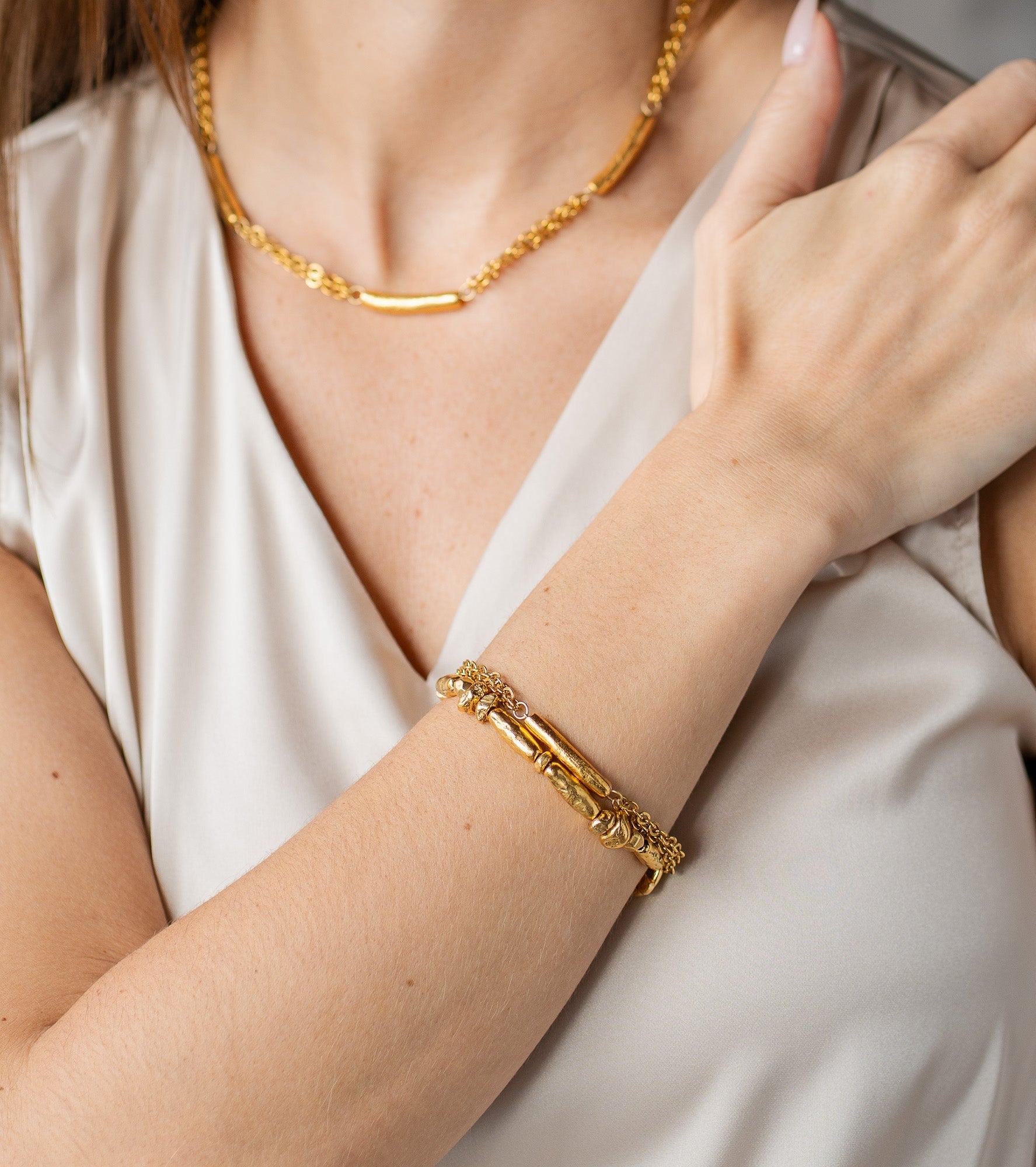 Tube Bead Bracelet