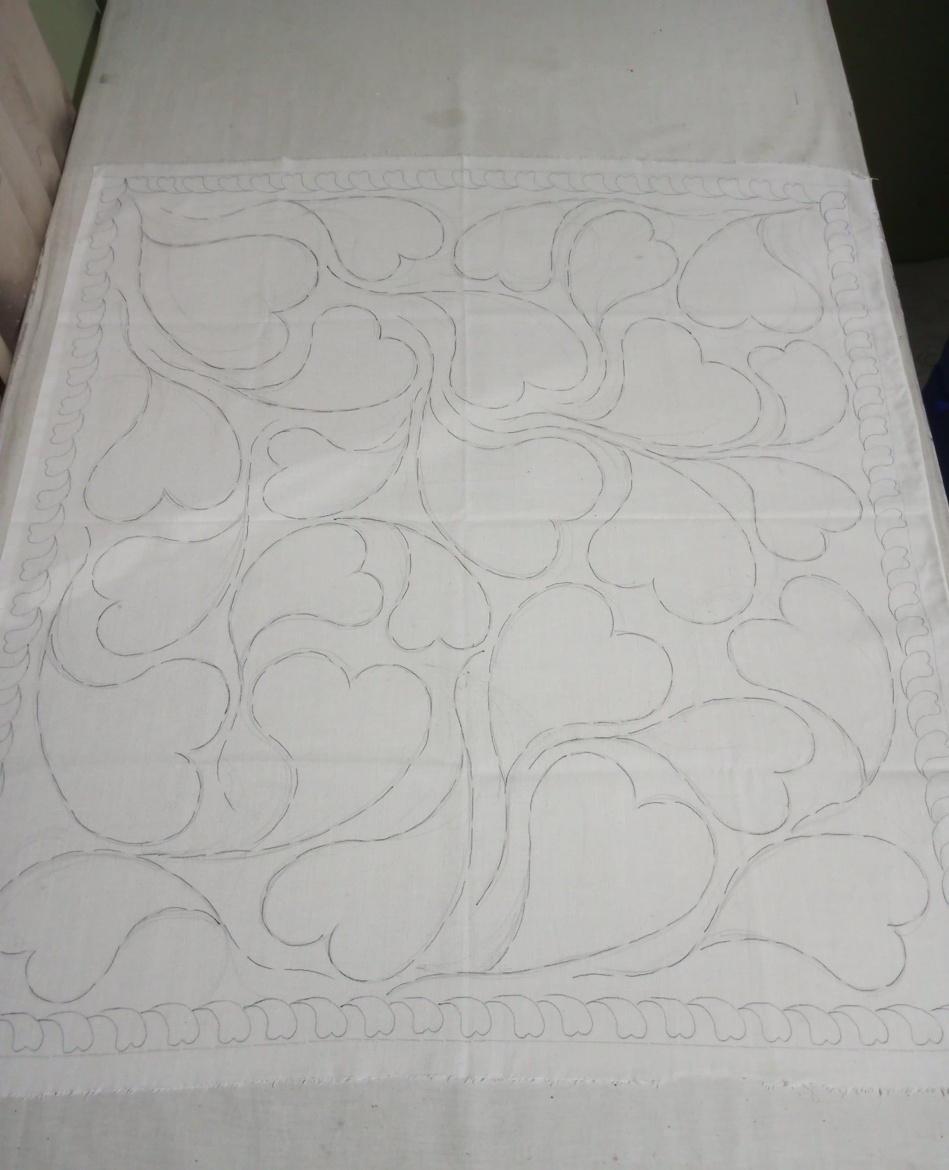 Full Hand Drawn Batik Tulis Bandana Authentic, 100% Soft Cotton, Pink Heart, Mother's Day Gift