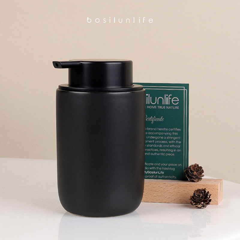 Liquid Soap Dispenser Slim Sustainable Ceramic