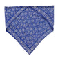 Large 39" Hand Dyed Batik Bandana, 100% Soft Cotton, Boulder, Blue