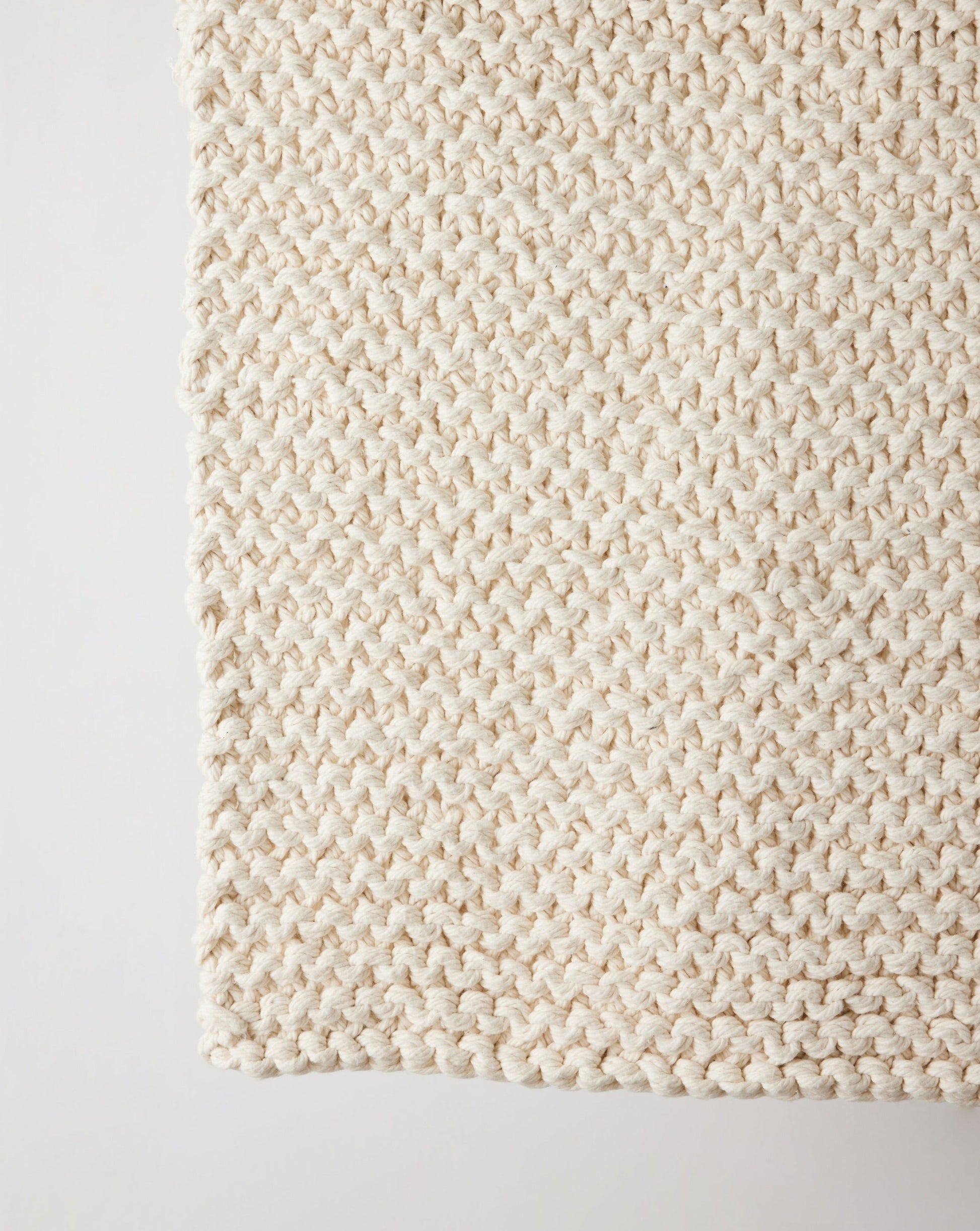 Chunky Ecru Hand-Loomed Mat