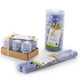 Henna White on Blue Painted Candles