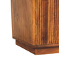 Solid Wood Curved Ribbed Bedside Table
