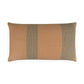 Modern Simplicity Brown cotton pin-striped lumbar pillow cover