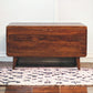 Solid Wood Curved California Walnut Blanket Box