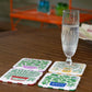 Homegrown Herbs Coasters, Set of 4
