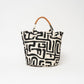 Weekender Bag - Black Kuba with Red Beaded Heart