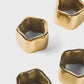 S/4 Gold Sculpted Handcrafted Napkin Ring Gift Box Set