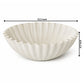 White Ribbed Bowl | Aluminum | Modern Sculptural Accent