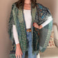Paloma Multicolor Paisley Poncho - Green
