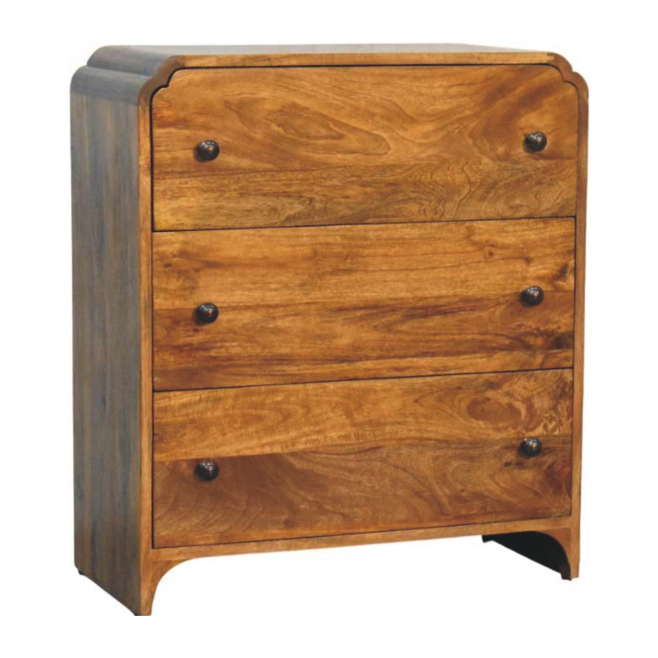Solid Wood Scalloped Edge Chest