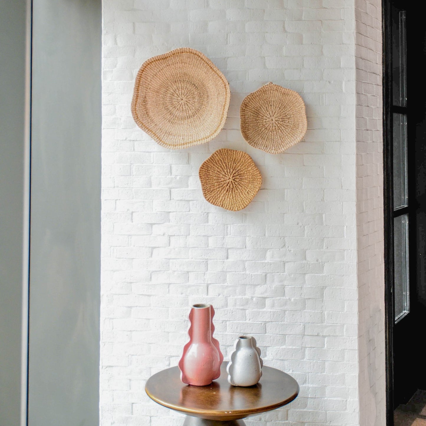 Scallop Wall Baskets, Medium