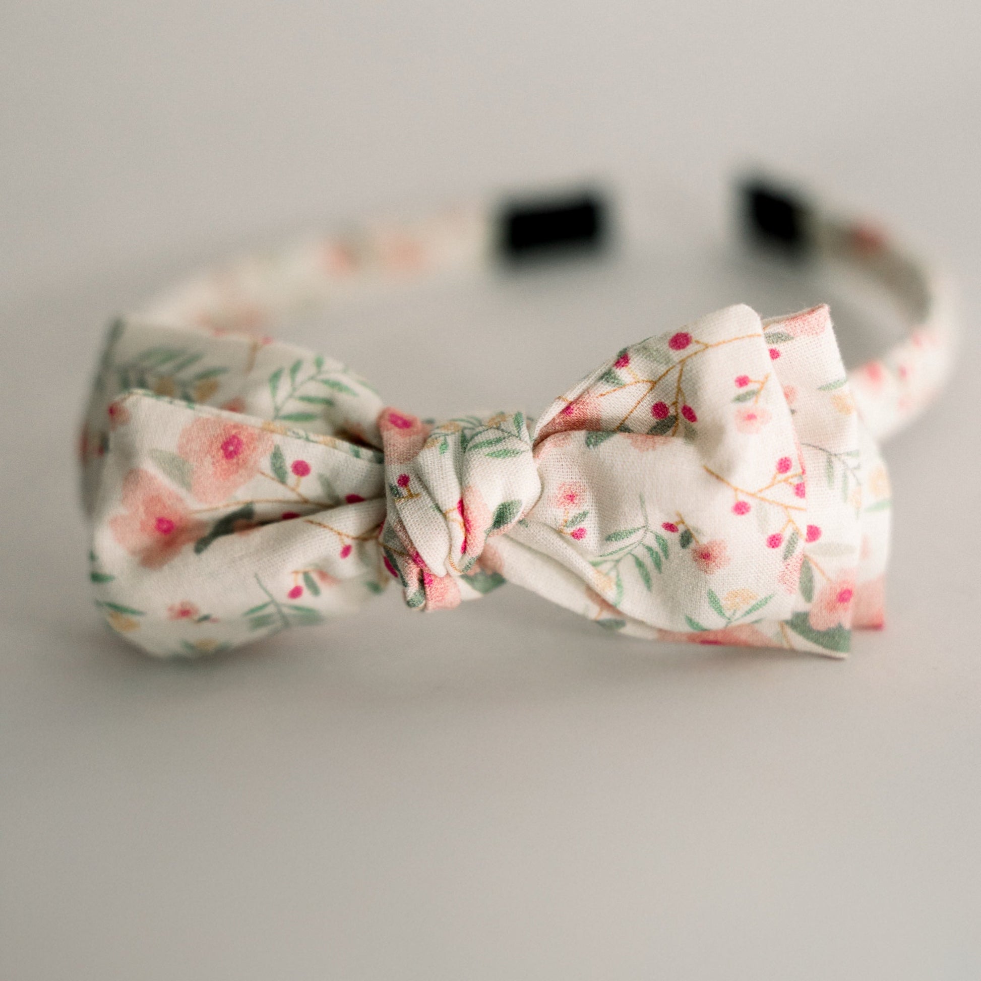 Three Little Bows Headband- Pink Camellia