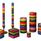 Memphis Stripe Painted Candles