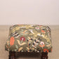 Botanical Tiger Foot Stool | Cotton Fabric | 16x16x9"