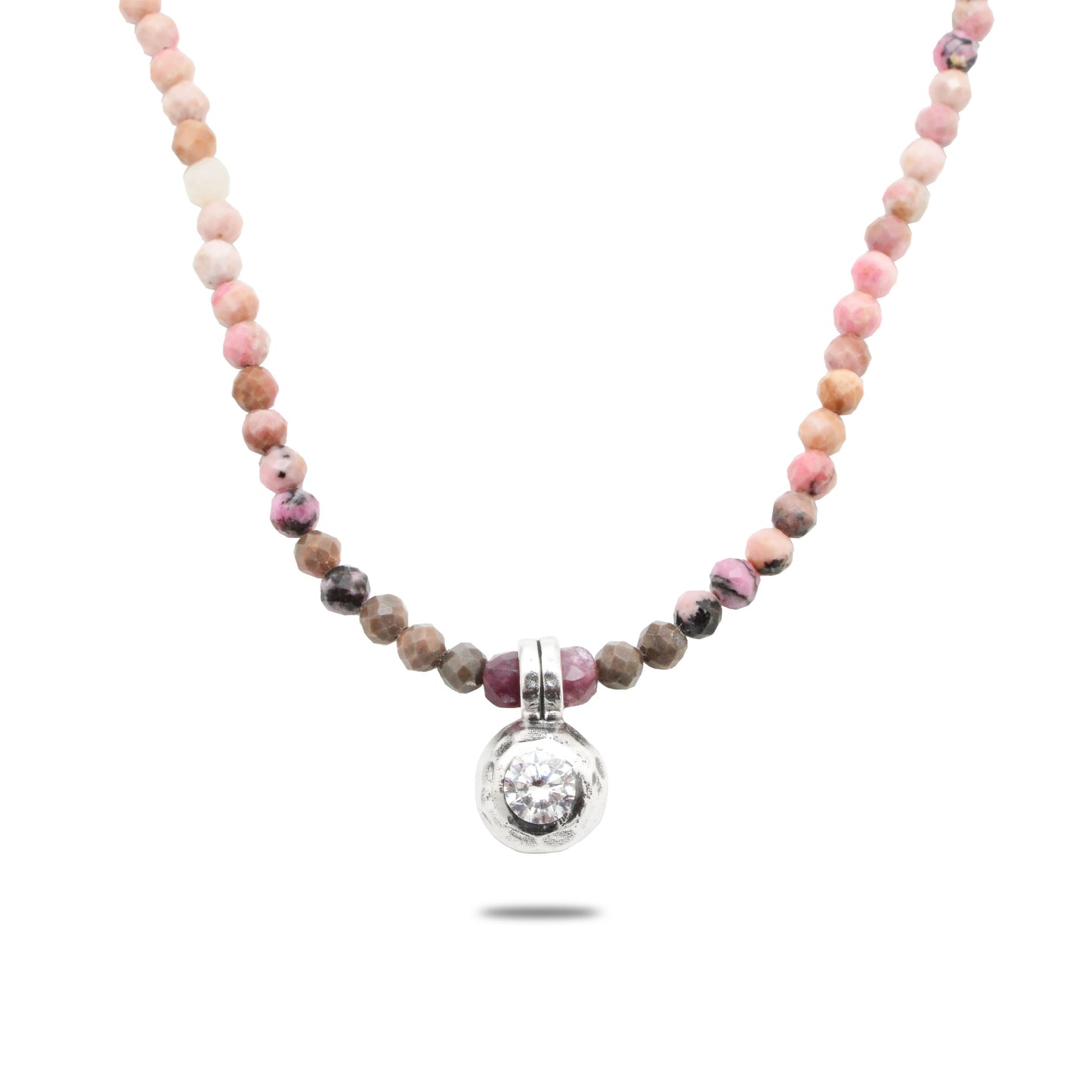 Colorful Aura, Silver Necklace