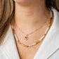 Biwa Pearl and Garnet Necklace