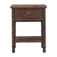 Solid Wood Bamboo Carved Bedside Table