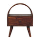 Solid Wood Chestnut Dome Bedside Table