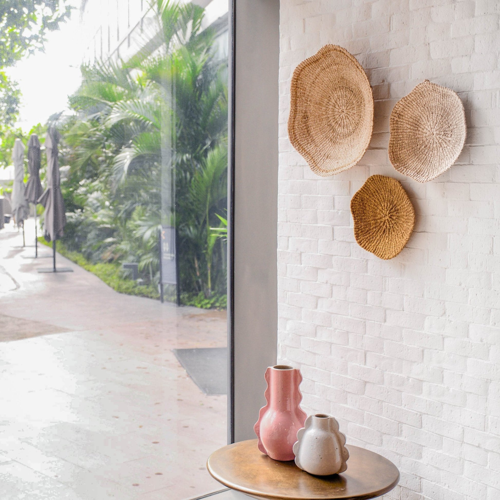 Scallop Wall Baskets, Medium
