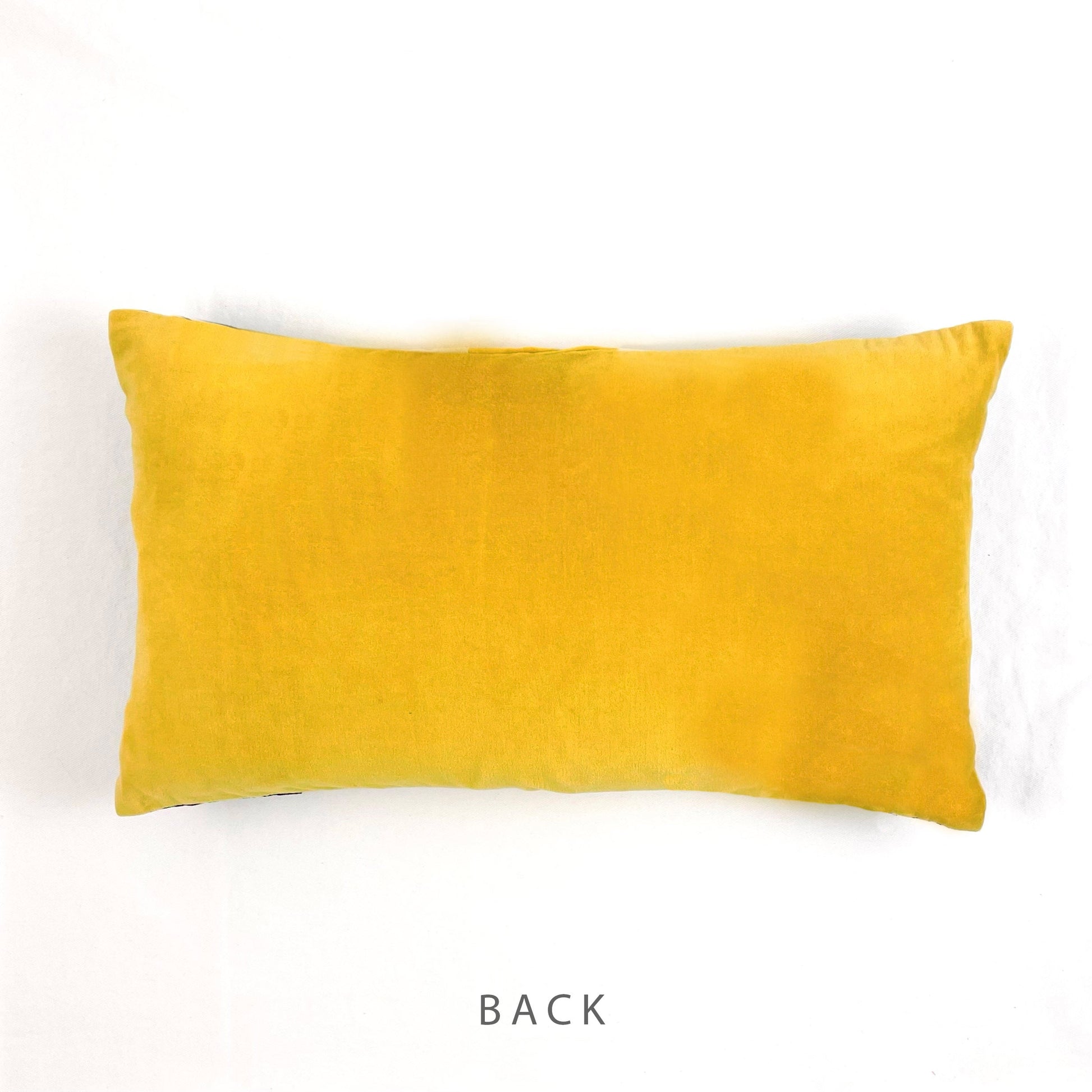 COTTON VELVET LUMBAR PILLOW COVER - Rugby Stripe in B&W