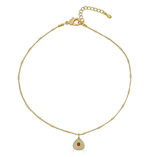 Rutilated Quartz and Garnet Necklace