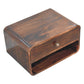 Solid Wood Curved California Walnut Wall-Mounted Bedside Table