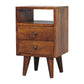 Solid Wood Mini Classic Chestnut Bedside Table