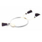 Beaded Shell Tassel Bracelet Chocolate