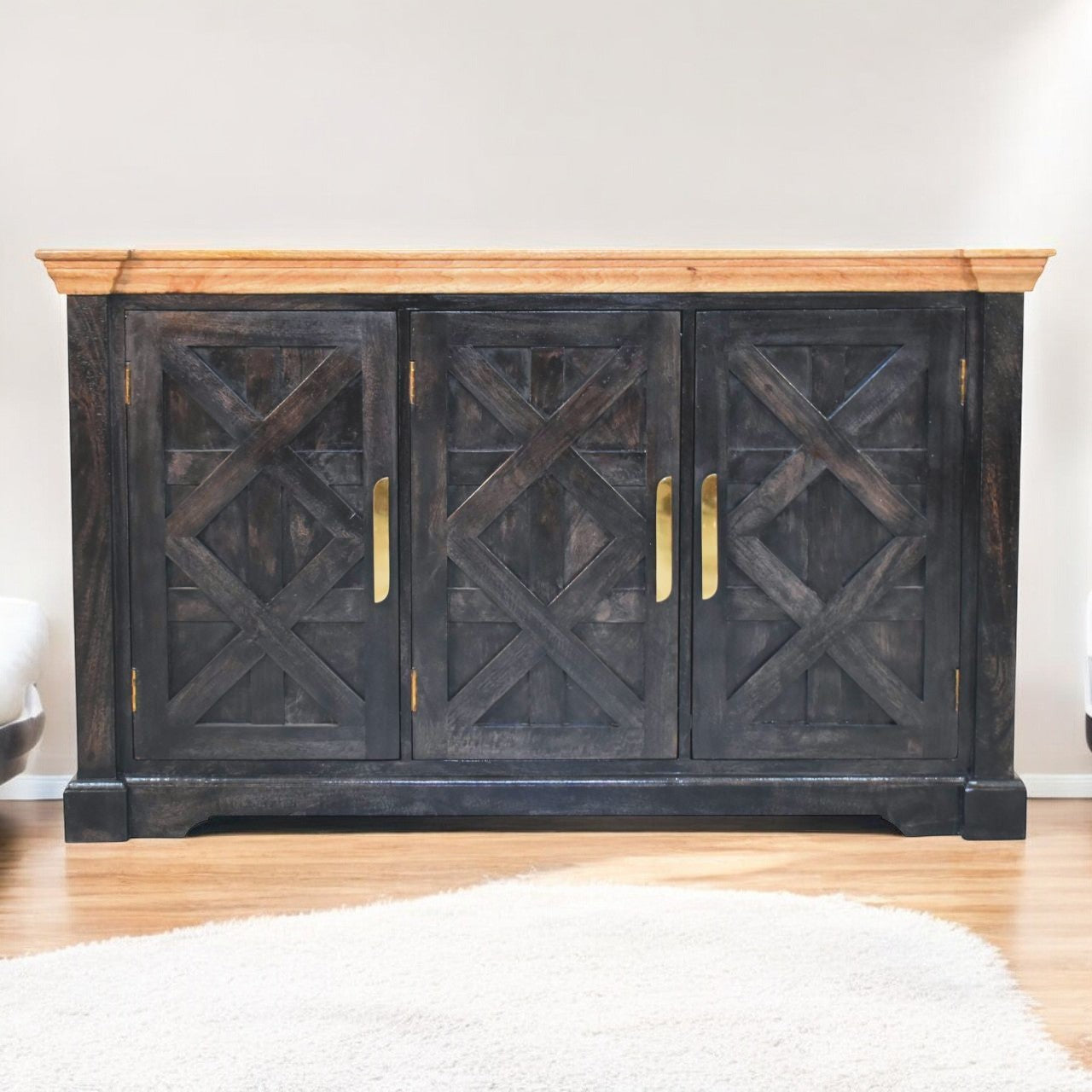Solid Wood Regal Rustic Sideboard