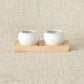 Dipping & Spice Wooden and Ceramic Bowl Pair