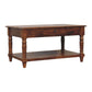 Solid Wood Turned Legs Chestnut Coffee Table