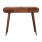 Solid Wood Honey Caramel Round Dressing Table