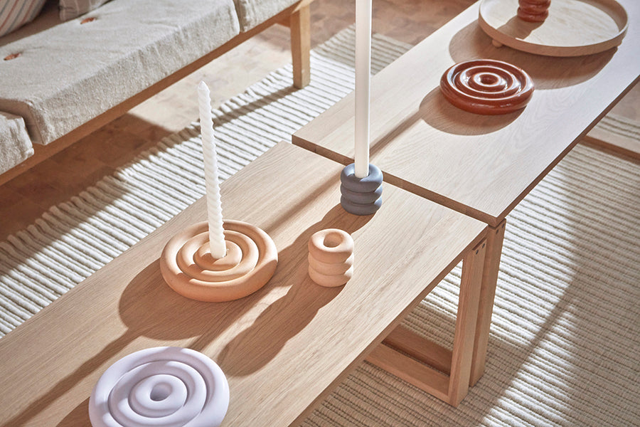 Savi Ceramic Candleholder Midnight Blue - High