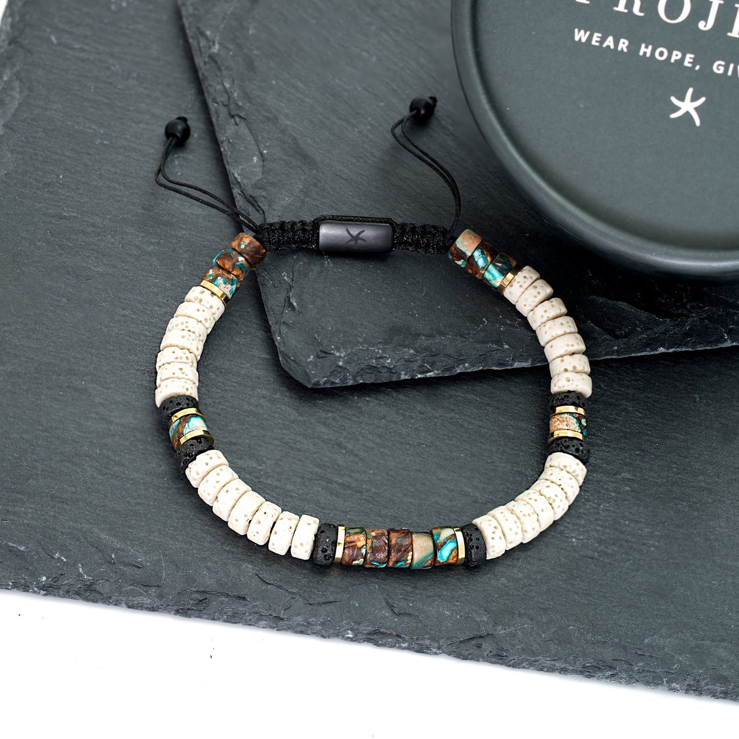 Vanguard Lava Bead Men's Bracelet